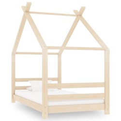 vidaXL Kinder-Bettgestell Massivholz Kiefer 80x160 cm