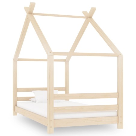 vidaXL Kinder-Bettgestell Massivholz Kiefer 80x160 cm