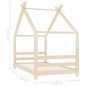 vidaXL Kinder-Bettgestell Massivholz Kiefer 80x160 cm vidaXL Kinder-Bettgestell Massivholz Kiefer 80x160 cm