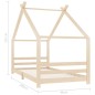 vidaXL Kinder-Bettgestell Massivholz Kiefer 90x200 cm vidaXL Kinder-Bettgestell Massivholz Kiefer 90x200 cm