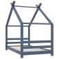 vidaXL Kinder-Bettgestell Grau Massivholz Kiefer 80x160 cm vidaXL Kinder-Bettgestell Grau Massivholz Kiefer 80x160 cm