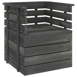 vidaXL Gartensessel Kiefernholz Dunkelgrau