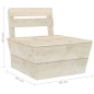 vidaXL Modulares Palettensofa Mittelteil Imprägniertes Fichtenholz vidaXL Modulares Palettensofa Mittelteil Imprägniertes Fichtenholz