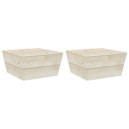 vidaXL Gartentische 2 Stk. 60x60x30 cm Imprägniertes Fichtenholz  