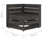 vidaXL Garten-Paletten-Ecksofa Grau Imprägniertes Kiefernholz vidaXL Garten-Paletten-Ecksofa Grau Imprägniertes Kiefernholz