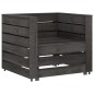 vidaXL 2-tlg. Garten-Paletten-Lounge-Set Kiefernholz Grau Imprägniert vidaXL 2-tlg. Garten-Paletten-Lounge-Set Kiefernholz Grau Imprägniert