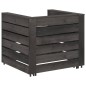 vidaXL 2-tlg. Garten-Paletten-Lounge-Set Kiefernholz Grau Imprägniert vidaXL 2-tlg. Garten-Paletten-Lounge-Set Kiefernholz Grau Imprägniert
