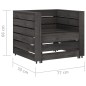 vidaXL 2-tlg. Garten-Paletten-Lounge-Set Kiefernholz Grau Imprägniert vidaXL 2-tlg. Garten-Paletten-Lounge-Set Kiefernholz Grau Imprägniert