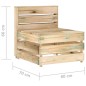 vidaXL Garten-Paletten-Mittelsofa Imprägniertes Kiefernholz vidaXL Garten-Paletten-Mittelsofa Imprägniertes Kiefernholz