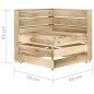 vidaXL Garten-Paletten-Ecksofa Imprägniertes Kiefernholz vidaXL Garten-Paletten-Ecksofa Imprägniertes Kiefernholz