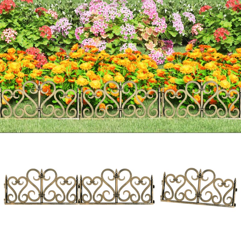 vidaXL Rasenkanten 17 Stk. Golden 10 m PP vidaXL Rasenkanten 17 Stk. Golden 10 m PP