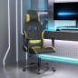Gaming-Stuhl mit Massagefunktion Schwarz und Hellgrün Stoff Gaming-Stuhl mit Massagefunktion Schwarz und Hellgrün Stoff