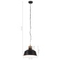vidaXL Hängelampe Industriestil 32 cm Schwarz E27 vidaXL Hängelampe Industriestil 32 cm Schwarz E27