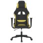 Gaming-Stuhl mit Massagefunktion Schwarz und Hellgrün Stoff Gaming-Stuhl mit Massagefunktion Schwarz und Hellgrün Stoff