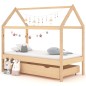 vidaXL Kinderbett mit Schublade Massivholz Kiefer 80x160 cm vidaXL Kinderbett mit Schublade Massivholz Kiefer 80x160 cm
