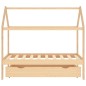 vidaXL Kinderbett mit Schublade Massivholz Kiefer 80x160 cm vidaXL Kinderbett mit Schublade Massivholz Kiefer 80x160 cm