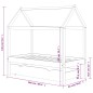 vidaXL Kinderbett mit Schublade Massivholz Kiefer 80x160 cm vidaXL Kinderbett mit Schublade Massivholz Kiefer 80x160 cm