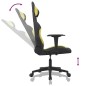 Gaming-Stuhl mit Massagefunktion Schwarz und Hellgrün Stoff Gaming-Stuhl mit Massagefunktion Schwarz und Hellgrün Stoff