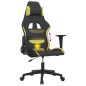 Gaming-Stuhl mit Massagefunktion Schwarz und Hellgrün Stoff Gaming-Stuhl mit Massagefunktion Schwarz und Hellgrün Stoff