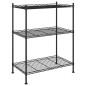 vidaXL Lagerregal mit 3 Böden 60x35x76 cm Schwarz 150 kg vidaXL Lagerregal mit 3 Böden 60x35x76 cm Schwarz 150 kg