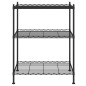vidaXL Lagerregal mit 3 Böden 60x35x76 cm Schwarz 150 kg vidaXL Lagerregal mit 3 Böden 60x35x76 cm Schwarz 150 kg