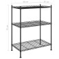 vidaXL Lagerregal mit 3 Böden 60x35x76 cm Schwarz 150 kg vidaXL Lagerregal mit 3 Böden 60x35x76 cm Schwarz 150 kg