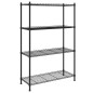 vidaXL Lagerregal mit 4 Böden 90x35x137 cm Schwarz 200 kg vidaXL Lagerregal mit 4 Böden 90x35x137 cm Schwarz 200 kg