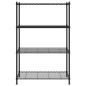 vidaXL Lagerregal mit 4 Böden 90x35x137 cm Schwarz 200 kg vidaXL Lagerregal mit 4 Böden 90x35x137 cm Schwarz 200 kg