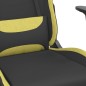 Gaming-Stuhl mit Massagefunktion Schwarz und Hellgrün Stoff Gaming-Stuhl mit Massagefunktion Schwarz und Hellgrün Stoff