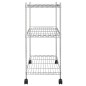 vidaXL Lagerregal mit 3 Böden und Rollen 60x35x81 cm Verchromt 150 kg vidaXL Lagerregal mit 3 Böden und Rollen 60x35x81 cm Verchromt 150 kg