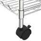 vidaXL Lagerregal mit 3 Böden und Rollen 60x35x81 cm Verchromt 150 kg vidaXL Lagerregal mit 3 Böden und Rollen 60x35x81 cm Verchromt 150 kg
