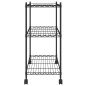 vidaXL Lagerregal mit 3 Böden und Rollen 60x35x81 cm Schwarz 150 kg vidaXL Lagerregal mit 3 Böden und Rollen 60x35x81 cm Schwarz 150 kg