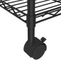vidaXL Lagerregal mit 3 Böden und Rollen 60x35x81 cm Schwarz 150 kg vidaXL Lagerregal mit 3 Böden und Rollen 60x35x81 cm Schwarz 150 kg