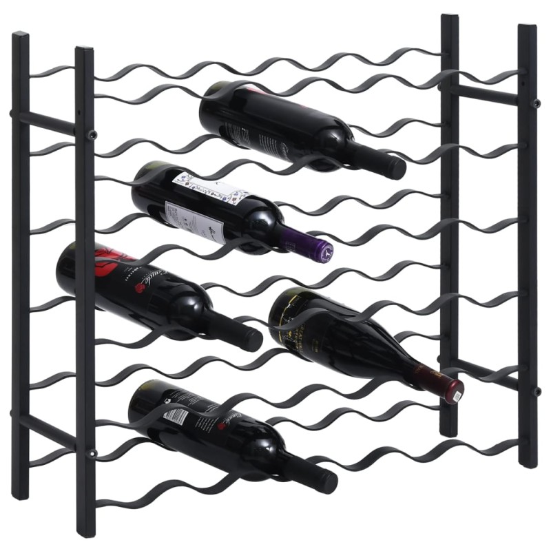 vidaXL Weinregal für 36 Flaschen Schwarz Eisen vidaXL Weinregal für 36 Flaschen Schwarz Eisen