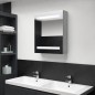 vidaXL LED-Bad-Spiegelschrank Betongrau 50x14x60 cm vidaXL LED-Bad-Spiegelschrank Betongrau 50x14x60 cm