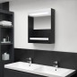 vidaXL LED-Bad-Spiegelschrank Glänzendes Schwarz 50x14x60 cm vidaXL LED-Bad-Spiegelschrank Glänzendes Schwarz 50x14x60 cm