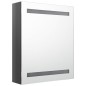 vidaXL LED-Spiegelschrank fürs Bad Glänzend Grau 50x14x60 cm vidaXL LED-Spiegelschrank fürs Bad Glänzend Grau 50x14x60 cm