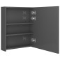 vidaXL LED-Spiegelschrank fürs Bad Glänzend Grau 50x14x60 cm vidaXL LED-Spiegelschrank fürs Bad Glänzend Grau 50x14x60 cm