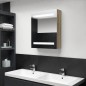 vidaXL LED-Bad-Spiegelschrank Eichen-Optik 50x14x60 cm vidaXL LED-Bad-Spiegelschrank Eichen-Optik 50x14x60 cm