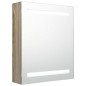 vidaXL LED-Bad-Spiegelschrank Eichen-Optik 50x14x60 cm vidaXL LED-Bad-Spiegelschrank Eichen-Optik 50x14x60 cm