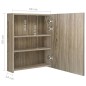 vidaXL LED-Bad-Spiegelschrank Eichen-Optik 50x14x60 cm vidaXL LED-Bad-Spiegelschrank Eichen-Optik 50x14x60 cm