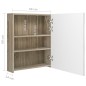 vidaXL LED-Bad-Spiegelschrank Weiß und Eichen-Optik 50x14x60 cm vidaXL LED-Bad-Spiegelschrank Weiß und Eichen-Optik 50x14x60 cm
