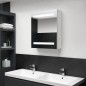vidaXL LED-Bad-Spiegelschrank Glänzendes Weiß 50x14x60 cm vidaXL LED-Bad-Spiegelschrank Glänzendes Weiß 50x14x60 cm