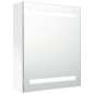 vidaXL LED-Bad-Spiegelschrank Glänzendes Weiß 50x14x60 cm vidaXL LED-Bad-Spiegelschrank Glänzendes Weiß 50x14x60 cm