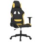 Gaming-Stuhl mit Massagefunktion Schwarz und Gelb Stoff Gaming-Stuhl mit Massagefunktion Schwarz und Gelb Stoff