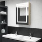 vidaXL LED-Spiegelschrank fürs Bad Eichenoptik 50x13x70 cm vidaXL LED-Spiegelschrank fürs Bad Eichenoptik 50x13x70 cm
