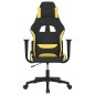 Gaming-Stuhl mit Massagefunktion Schwarz und Gelb Stoff Gaming-Stuhl mit Massagefunktion Schwarz und Gelb Stoff