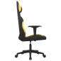 Gaming-Stuhl mit Massagefunktion Schwarz und Gelb Stoff Gaming-Stuhl mit Massagefunktion Schwarz und Gelb Stoff