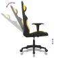 Gaming-Stuhl mit Massagefunktion Schwarz und Gelb Stoff Gaming-Stuhl mit Massagefunktion Schwarz und Gelb Stoff
