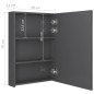 vidaXL LED-Bad-Spiegelschrank Glänzendes Grau 50x13x70 cm vidaXL LED-Bad-Spiegelschrank Glänzendes Grau 50x13x70 cm